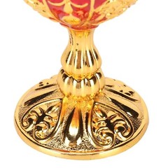 Gold Chalice Vintage Golden Goblet 4 Inches Solid Zinc Alloy Retro Embossed F…