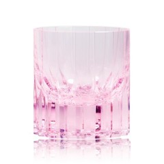 Pink Crystal Glass Rocks Whiskey Glass Popular Glass Cut Clear 8oz For Brandy