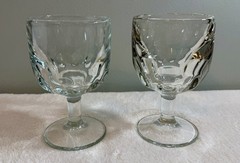 VTG Clear Glass Heavy & Thick Schooners, Set Of 2, 6” Tall, 3.75” Diameter. ***