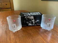 Pair NIB Iittala Finland Tapio Wirkkala Ultima Thule 3.5″ Rocks Cocktail Glasses