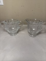 Meadow Rose Fostoria Cream and Sugar Set