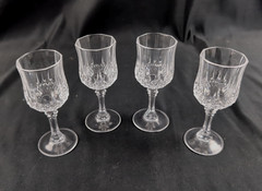 (Set of 4) Cristal d’ Arques Longchamp Stemmed Liquor Cordial Shot Glasses 6cl