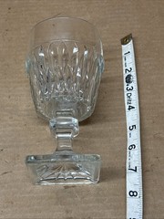 SET OF 3 Indiana Glass MT VERNON CLEAR 6″ Water Goblets – Wine Glasses Excellent