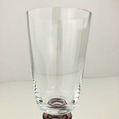 Block CARNIVAL Crystal Wine Glasses (4) Ringed Multi-Colored Stem