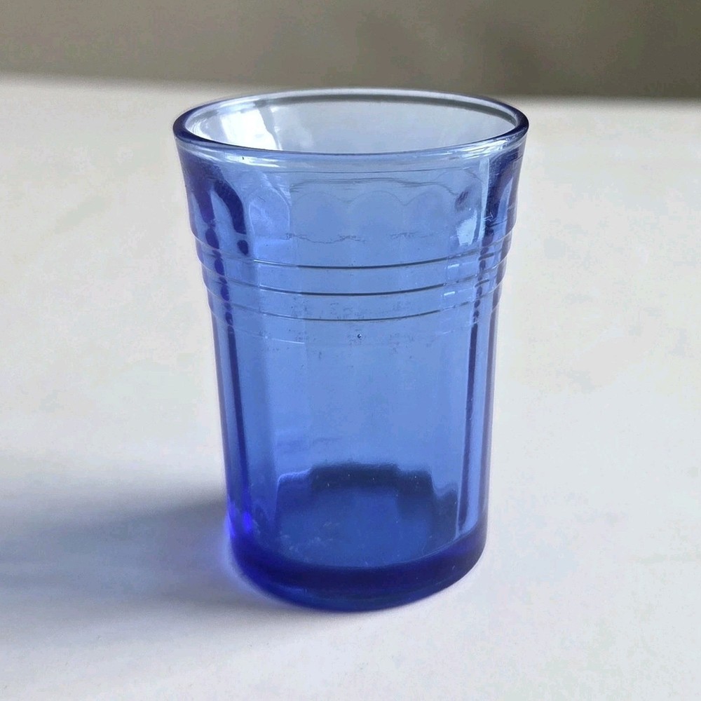 Cobalt blue 2 1/4 in tall shot glass