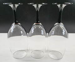 3 Luminarc Domino Signature Black Iced Tea Set Clear Bowl Elegant Cristal France