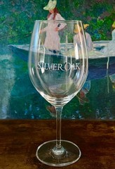 Schott Zweisel SILVER OAK Napa Valley Winery 8 5/8″ WINE GLASS Excellent