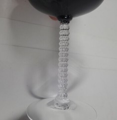 Fostoria Precedence Onyx 6.25″ Wine/Claret Glasses 1960s-70s 5 available