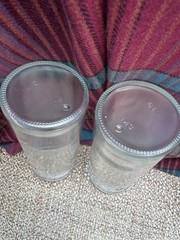 Vintage POM TEA GLASS RED HEART GREEN LEAF TUMBLER 16 OZ GLASSES LOT