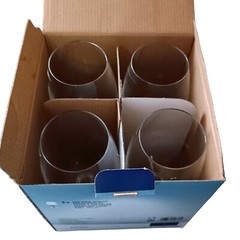 4 Villeroy Boch Crystal Red Wine Glasses ENTREE NEW Clear Boxed Bordeaux Boxed