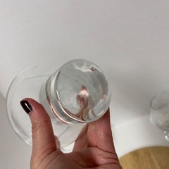 Vintage Set Of 5 Nesting Glass • Saki • Whiskey • Clear • 5″ Tall