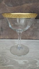 Early 1900´s Antique Tiffin Cordial/LIquor Glass with Gold Leaf Pattern. 4.75″