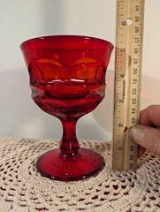 Fostoria Glass ARGUS RUBY Water Goblet Beautiful Piece Gorgeous Deep Color EC