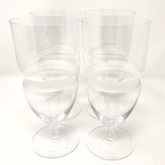 SET OF 4 Vera Wang Wedgwood St. Tropez Water Ice Tea Glasses Goblets Party Event