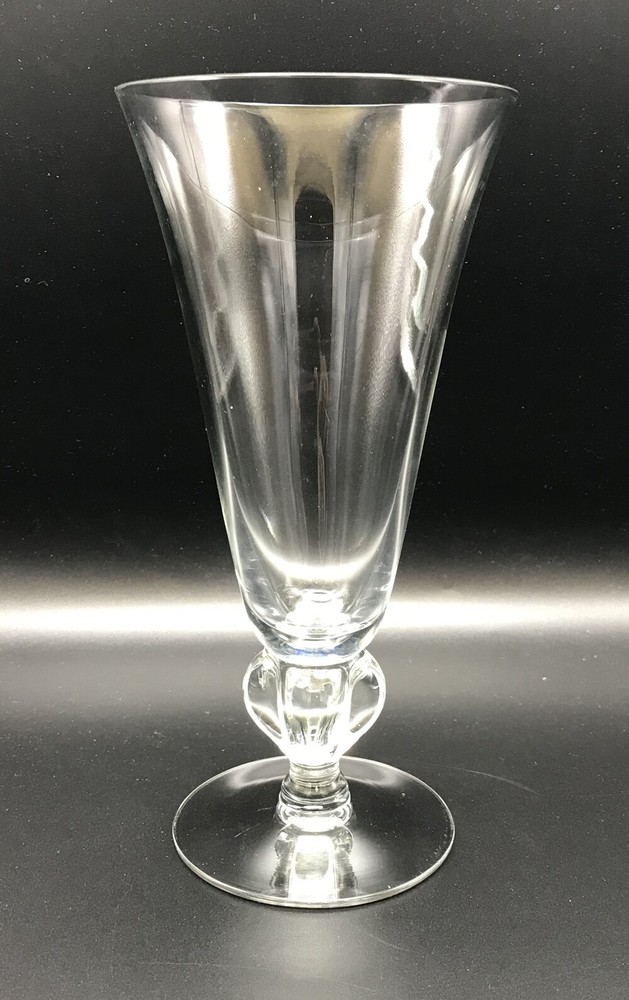 Seneca Ingrid Iced Tea Glass (es) 4-Lobed Stem Vintage