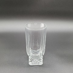 6.75 Clear Glass Tumbler/Vase with Square Bottom