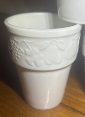 6 Quadrifoglio Franco Giorgi Italy Fruit White Juice Glasses Ice Cream Dishes?