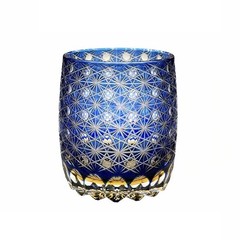 Whisky Glass Tumbler Japanese Style Edo Kiriko Glass Hand Cut To Clear11oz/330ML