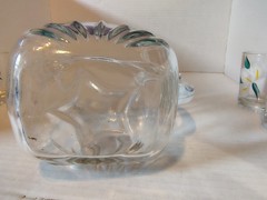 VTG Federal Glass Dixie Dogwood 7 Pc Juice Pitcher Set Hand Painted Grandmacore
