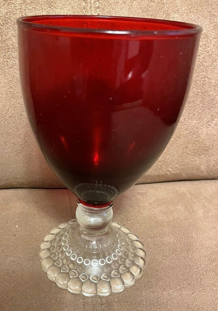 Ruby Red Goblet 5.5 Inches Tall as shown