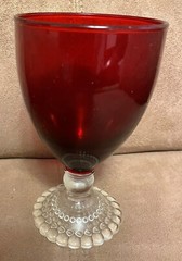 Ruby Red Goblet 5.5 Inches Tall as shown
