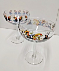 VINTAGE 2 Parrot Head Margarita Glasses «Got Salt?» Parrot Party Jimmy Buffet