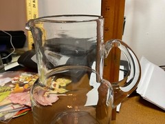 Vintage Clear Glass Bedside Carafe Pitcher