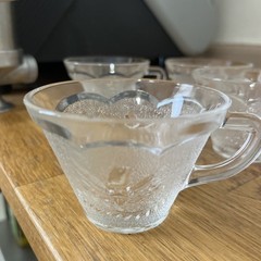 Set Of 4 Four Americana Punch Cup Embossed Eagle W/ Olive Branch Hazel Atlas USA