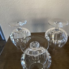 Mikasa 3 Arctic Lights Vertical Cut Crystal Brandy Glass Snifters 5.75» Tall