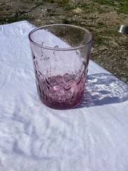 Libby Floral Iris Plum Vintage Glass Replacement