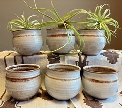 6 VTG Deneen Pottery TeaCups/Pinch Pots Signed By John Deneen & John Coiner—1984