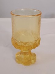 Set 4 Vintage Franciscan MADEIRA Yellow CORNSILK Footed 5 3/8″ WATER GOBLETS
