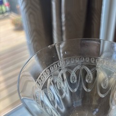 Art Deco Set of 4 Long Stemmed Etched Wine Glasses Barware Rare Geometric Design