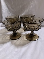 Set Of 4 Noritake Perspective Smoke Brown Sherbet Glasses – Vintage Champagne