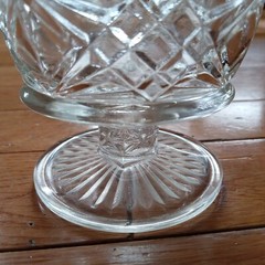 Hazel Atlas Peanut Butter Big Top Sherbets Glasses Custard Cups Footed Set of 6