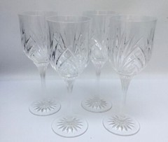 4 Cristal D’Arques MADRIGAL Wine Glasses 8”