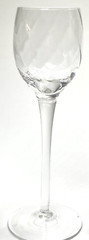 Two Pretty Swirled Bowl 3oz Cordials 6 3/4″ Tall