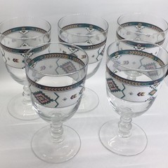 Studio Nova Adirondack Iced Tea Glass Goblet Wine Drinkware Southwest Set of 5