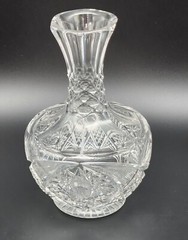 HTF Signed American Brilliant Libbey Corinthian Carafe Water Bottle Cut Glass 9″