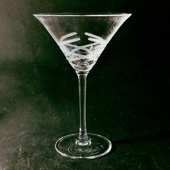 VERA WANG BLANC SUR BLANC MARTINI GLASS, Frosted Crystal, 7 1/8″, 6Oz, WEDGEWOOD