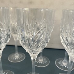 10 Cristal D’Arques-Durand MADRIGAL Water Goblet Glass Cut Fan 8.5” Clear Steam