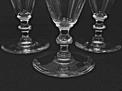 THREE Steuben Glass 7666 Water Glasses Goblets by Frederick Carder VERY RARE