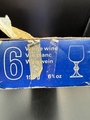 Vtg. Bohemia Crystal Claudia Prism Ball Stem Wine Glasses Set Of 5 – Elegant