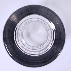 MCM Silver Stripes Rings Barware Cocktail Highball Tom Collins GLASS SET
