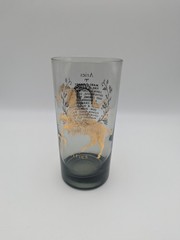 MCM Taurus Zodiac Anchor Hocking 22K Gold Highball Glass Tumbler, Lancaster OHIO