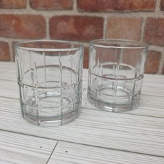 Anchor Hocking Tartan Manchester Clear 8 oz Rocks Old Fashion Glasses Set Of 2
