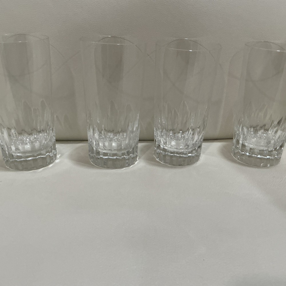 Vintage BACCARAT Crystal Water Glasses Tumblers FRANCE set of 4