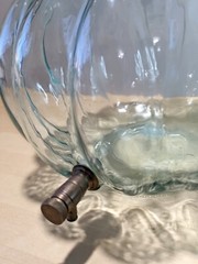 Vintage Glass Beverage Dispenser Pumpkin Spigot Nozzle Spout 14 1/4″ ITALY