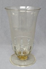 Murano Ice Tea Glass Applied Rigaree 1910-20