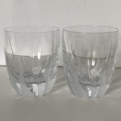 Mikasa Crystal Flame D’Amore Double Old Fashioned Glass Set Of 2 Rocks 4”NEW